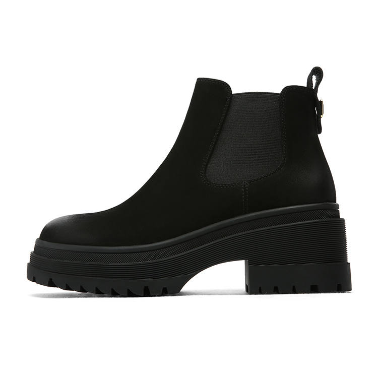 GOLDLION Cow Leather Short Chelsea Boots Women's