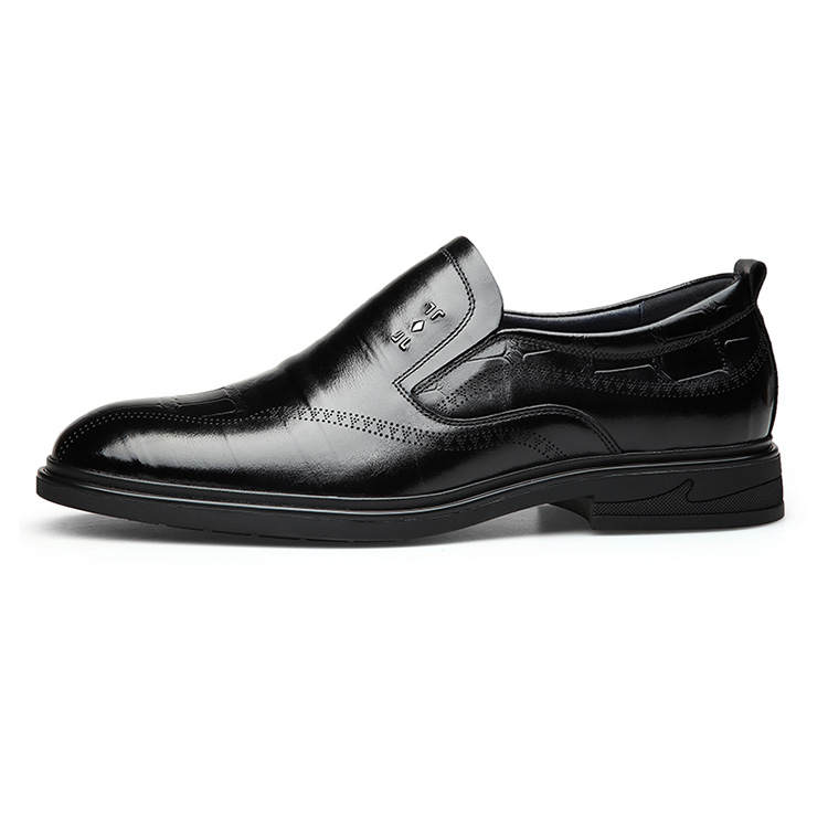 KAIMALONG Top Grain Cow Leather Dress Shoes Men's Black