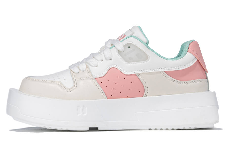 SEMIR Skateboard Shoes Women's Low Top White Pink