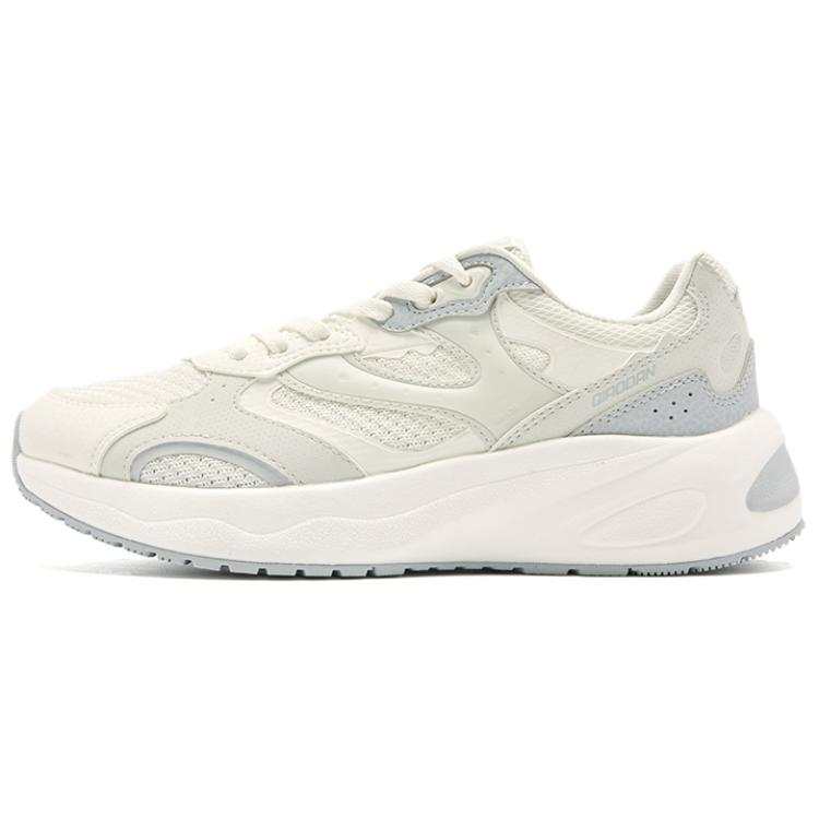 QIAODAN Comfortable And Trendy Slip Resistant And Breathable Low top Casual Shoes Women's White Gray