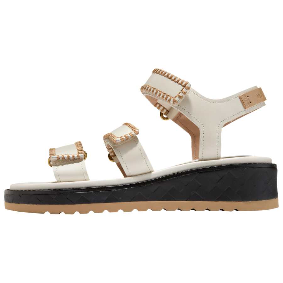 COLE HAAN Cow Leather Beach Sandals Women's Beige