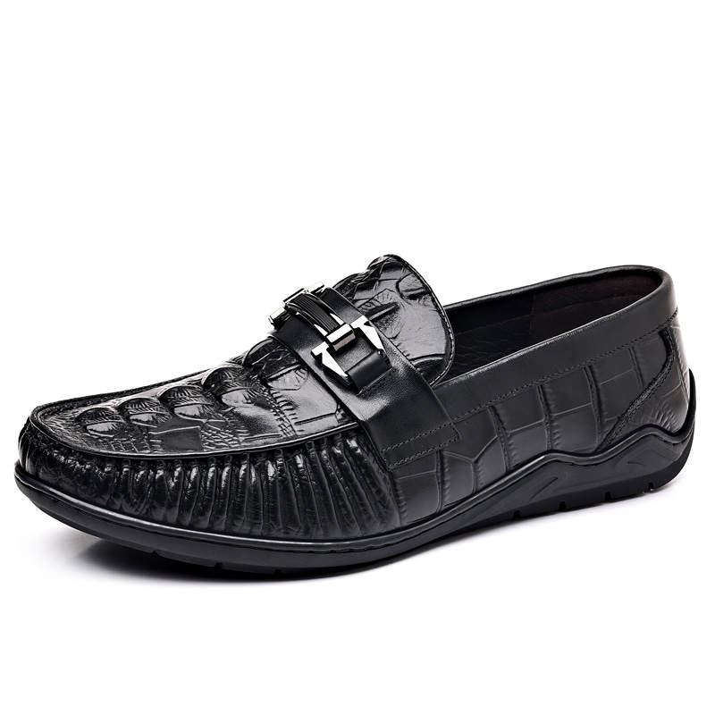 UHK Gommino Loafers Men's Black/Yellow Brown