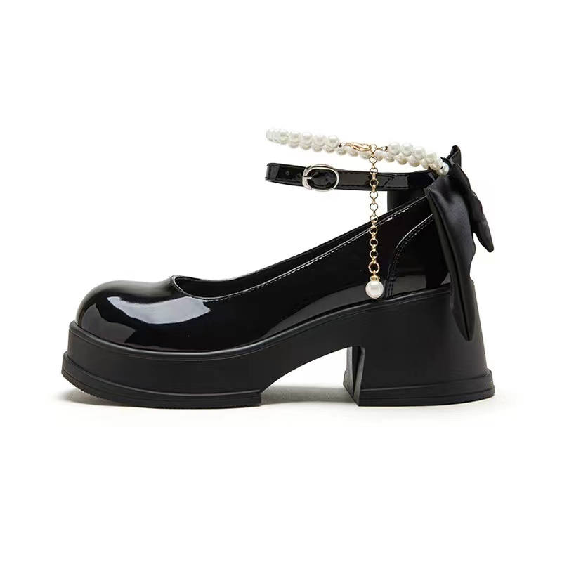 XIAOHONGREN Pu Chunky Heel High Heels Women's