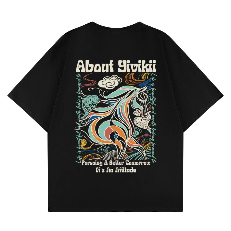YIVIKII T Shirts Unisex Crew Neck Moderate Heavyweight