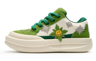 SMILEY Cow Split Leather Slip Resistant Slip Resistant Low top Skateboard Shoes Men's