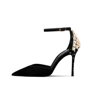 HAOYASENNU Stylish Sandal 9cm Women's Elf Black