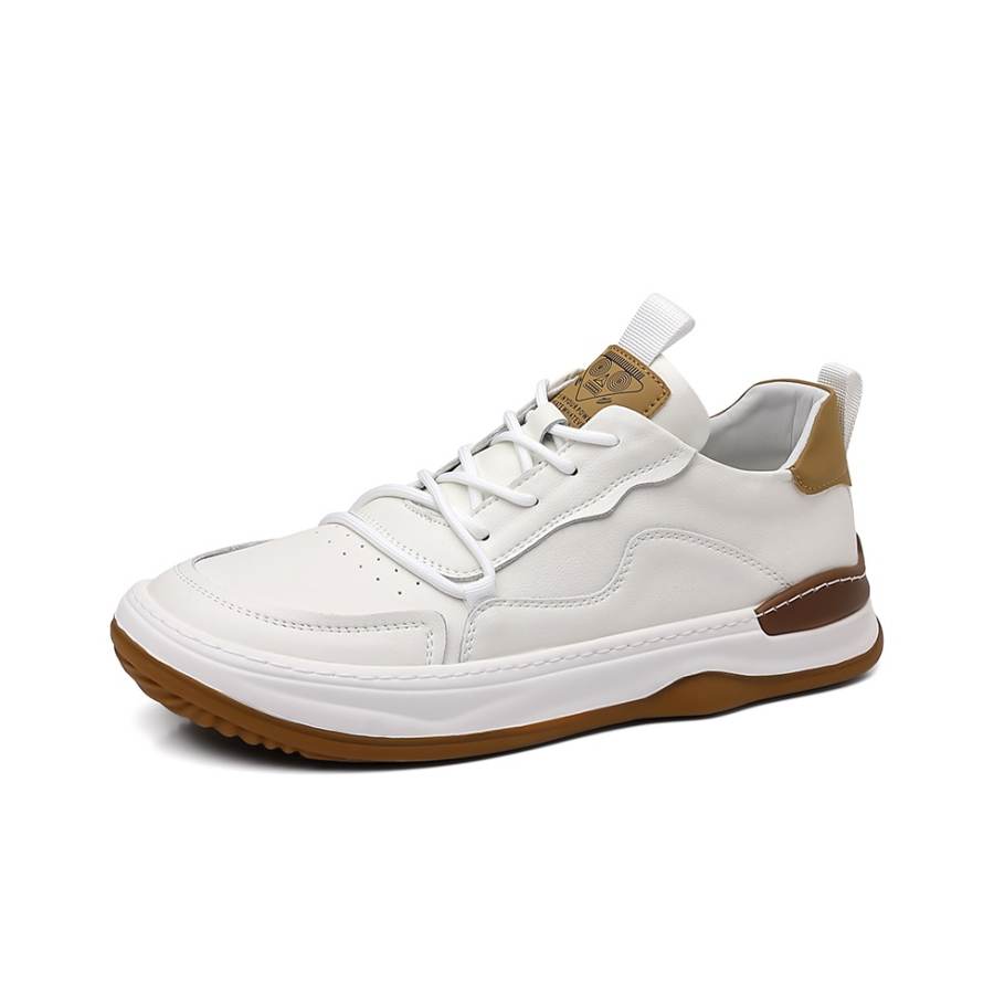KACHILANG Cow Split Leather Low top Skateboard Shoes Men's