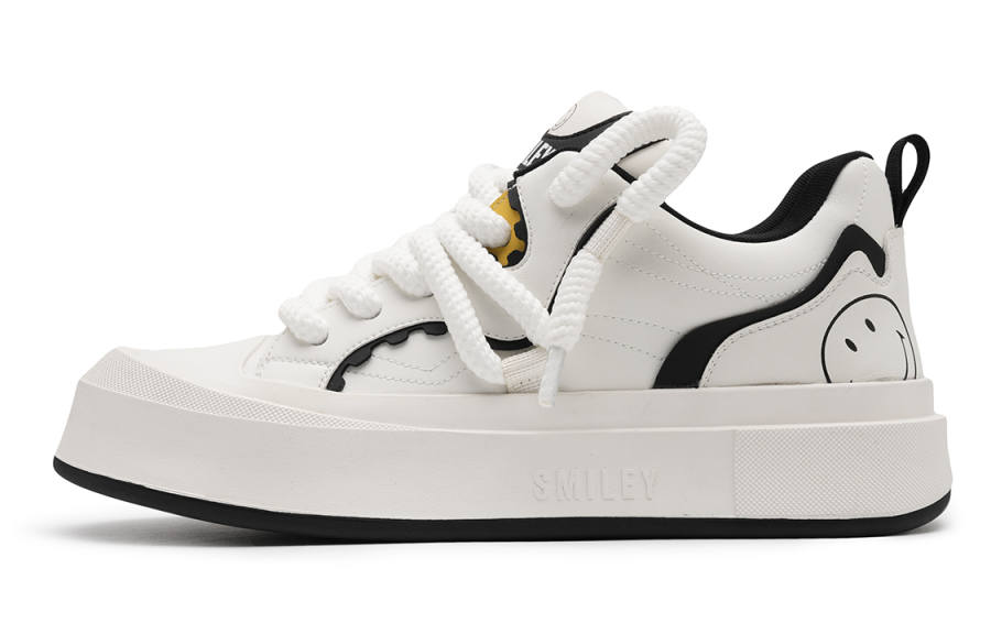 SMILEY French Smiley Face Stylish Skateboarding Shoes Men's