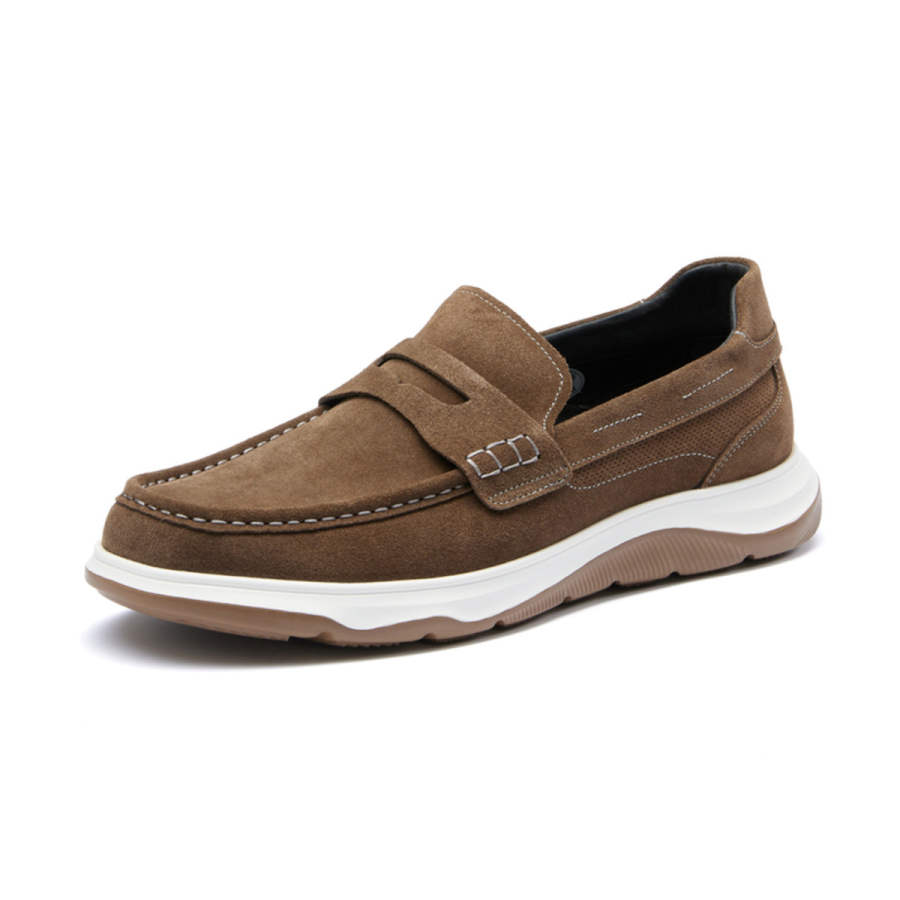 SEVEN SEVEN Cow Split Leather Casual Shoes Men's Khaki