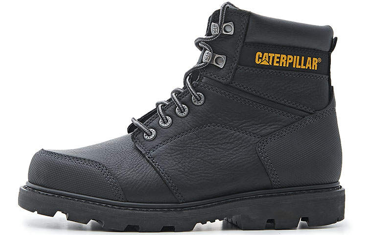 CAT Cow Leather Waterproof And Wear resistant Crew Outdoor Boots Men's Black
