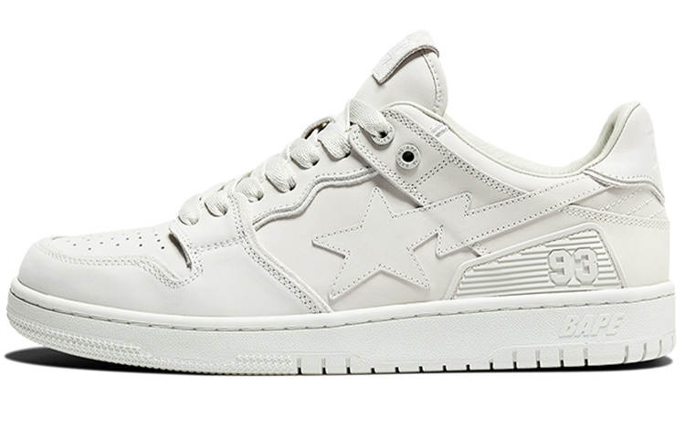 A BATHING APE BAPE A BATHING APE Bape SK8 Sta Triple White Nubuck