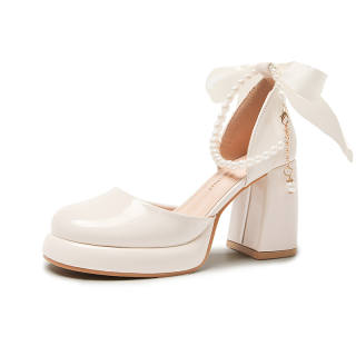 NUNZ Pu Mary Jane Shoes 8.5cm Women's