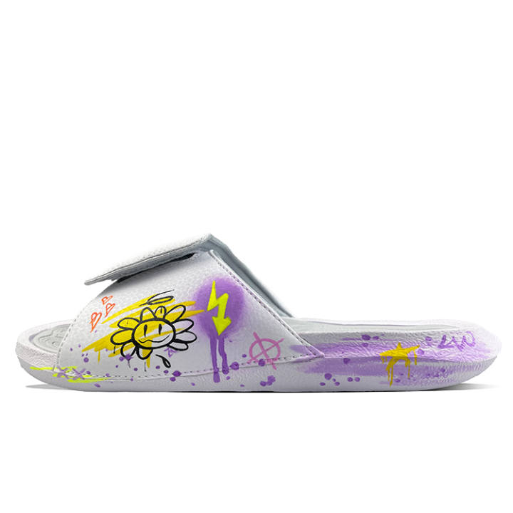 Jordan Jordan Hydro 6 Slip Resistant Slip Resistant Slide Slippers Women's White Purple