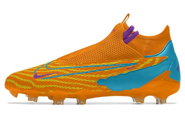 Nike Nike Phantom GX Academy Dynamic Artificial Turf Cushioning, Wear Resistant Soccer Shoes Men's Orange Blue