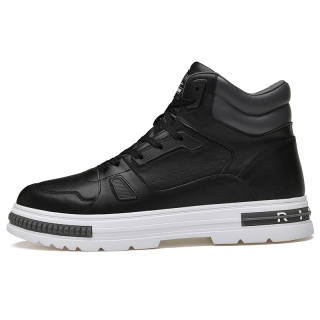 Mansion bull GONGNIUSHIDI Cow Leather Cushioning Abrasion Resistant Cushioning, Wear Resistant High top Skateboard Shoes Unisex