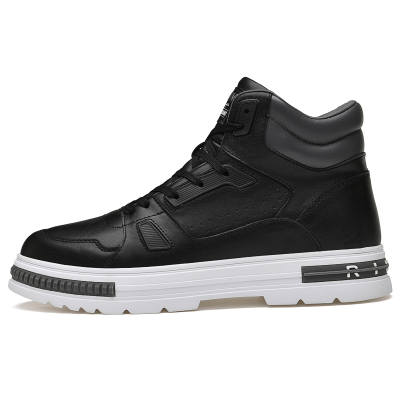 Mansion bull GONGNIUSHIDI Cow Leather Cushioning Abrasion Resistant Cushioning, Wear Resistant High top Skateboard Shoes Unisex