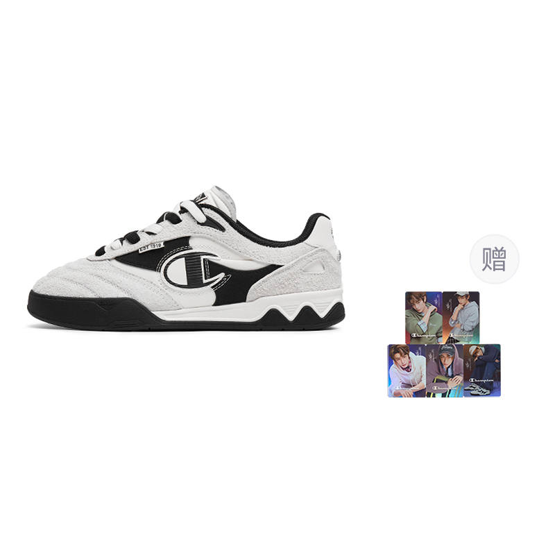 Champion Woven Foot Training Shoes Low top Skateboard Shoes Men's Milk White/Black