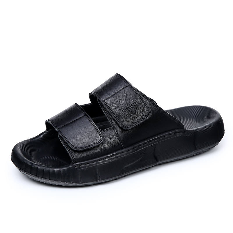 KACHILANG Abrasion Resistant Abrasion Resistant Slide Slippers Men's Black