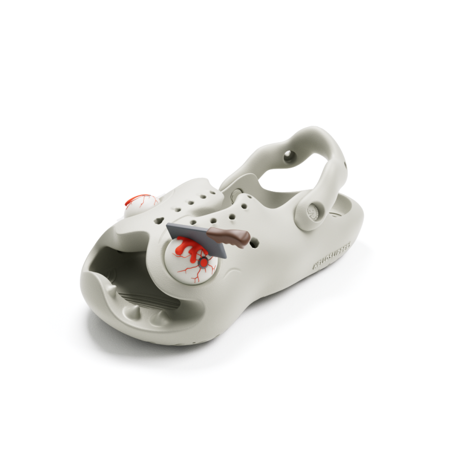 HelloSlippers HelloSlippers Mr. Skully Zombie With A Kitchen Knife, Clogs Unisex