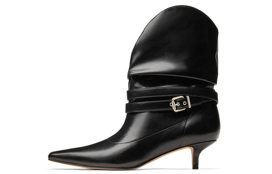 CHARLES&KEITH Small Ck PU, Textile Ankle Boots 4.5cm Women's