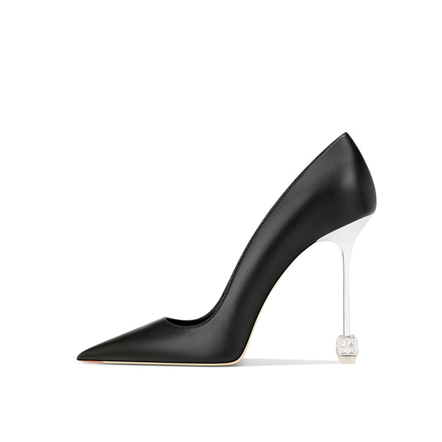 YUTIANAI Sheepskin Slim Heel High Heels Women's