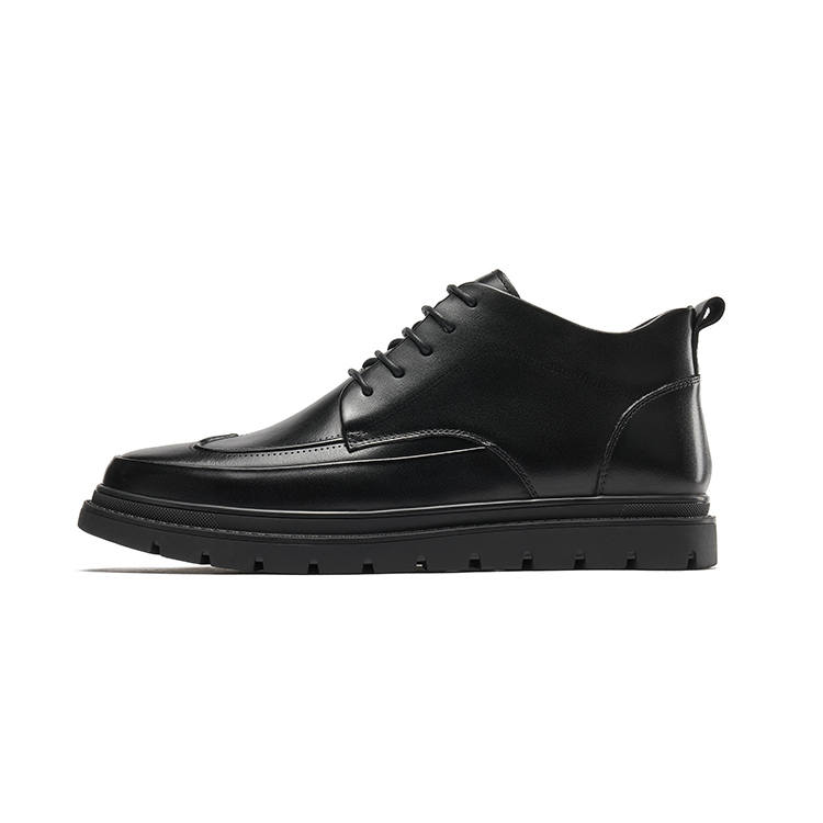 HARSON HARSON Casual Leather Shoes Men's Low Top Black/Brown