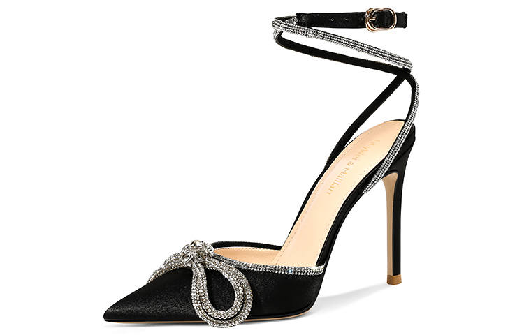 Lily Wei Fabric Slim Heel High Heels 10cm Women's