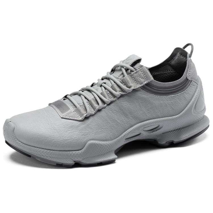 Ecco Striding C Cow Leather Abrasion Resistant Low top Casual Running Shoes Men's Dove Gray