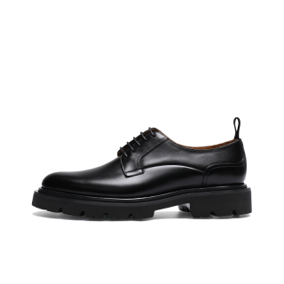 IGESHI Top Grain Cow Leather Derby Shoes Men's Black