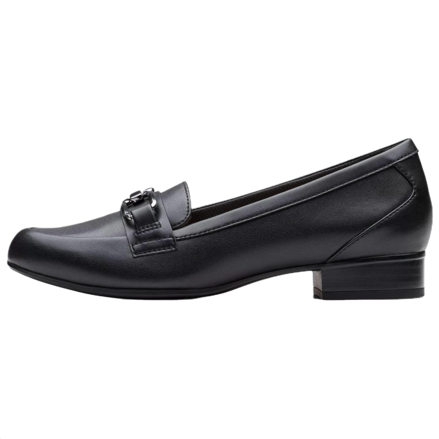 Clarks Juliet Echo Leather Loafers 2.5cm Women's Black
