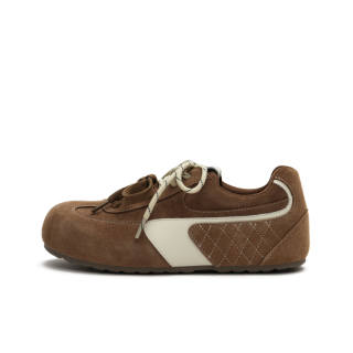 MASOOMAKE Puff Collection Cow Suede Lightweight Low top Casual Shoes Women's