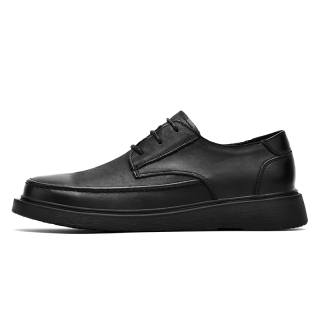Laoks Casual Leather Shoes Men's Low Top Black/Brown