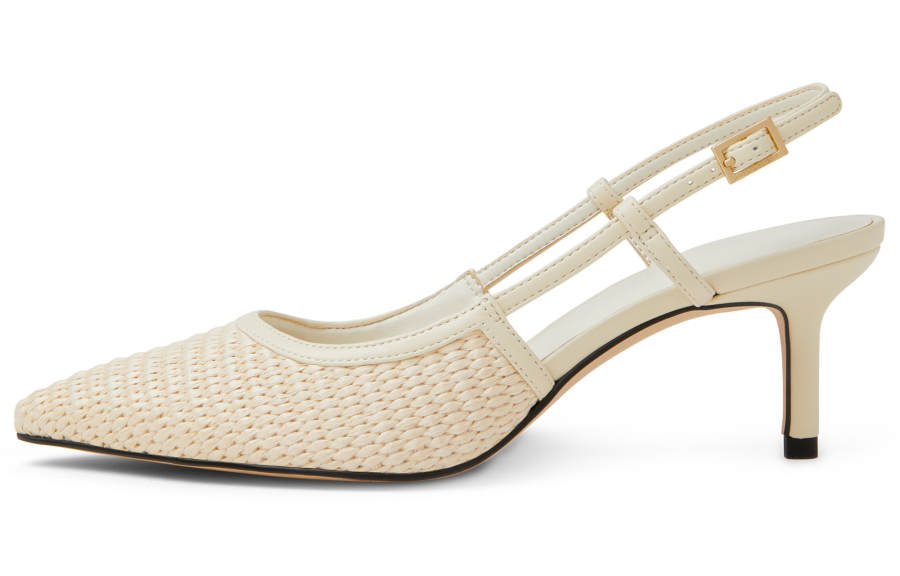 CHARLES&KEITH Small Ck Pu Slim Heel High Heels 6.7cm Women's