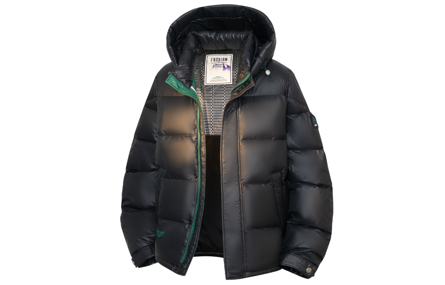 YALU Down Jackets Unisex Hooded Fleece Lined