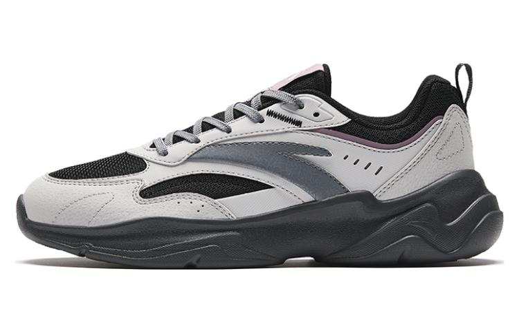 Anta Chao Bai Gz Abrasion Resistant Breathable Abrasion Resistant Breathable Low top Casual Shoes Women's Gray Black