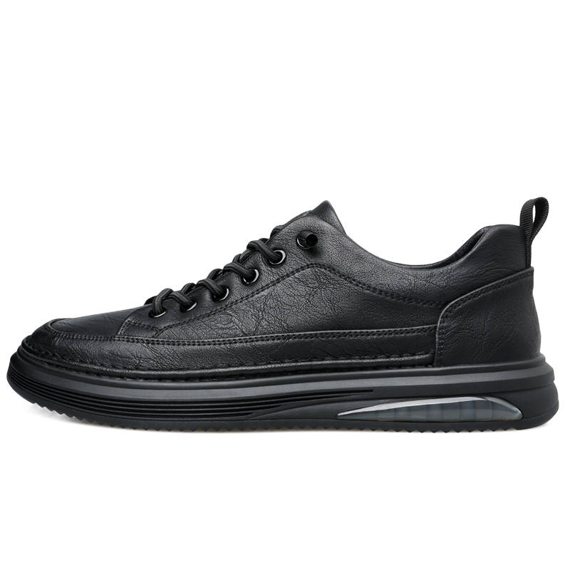 Poitulas Poitulas Cow Split Leather Casual Shoes Men's Black