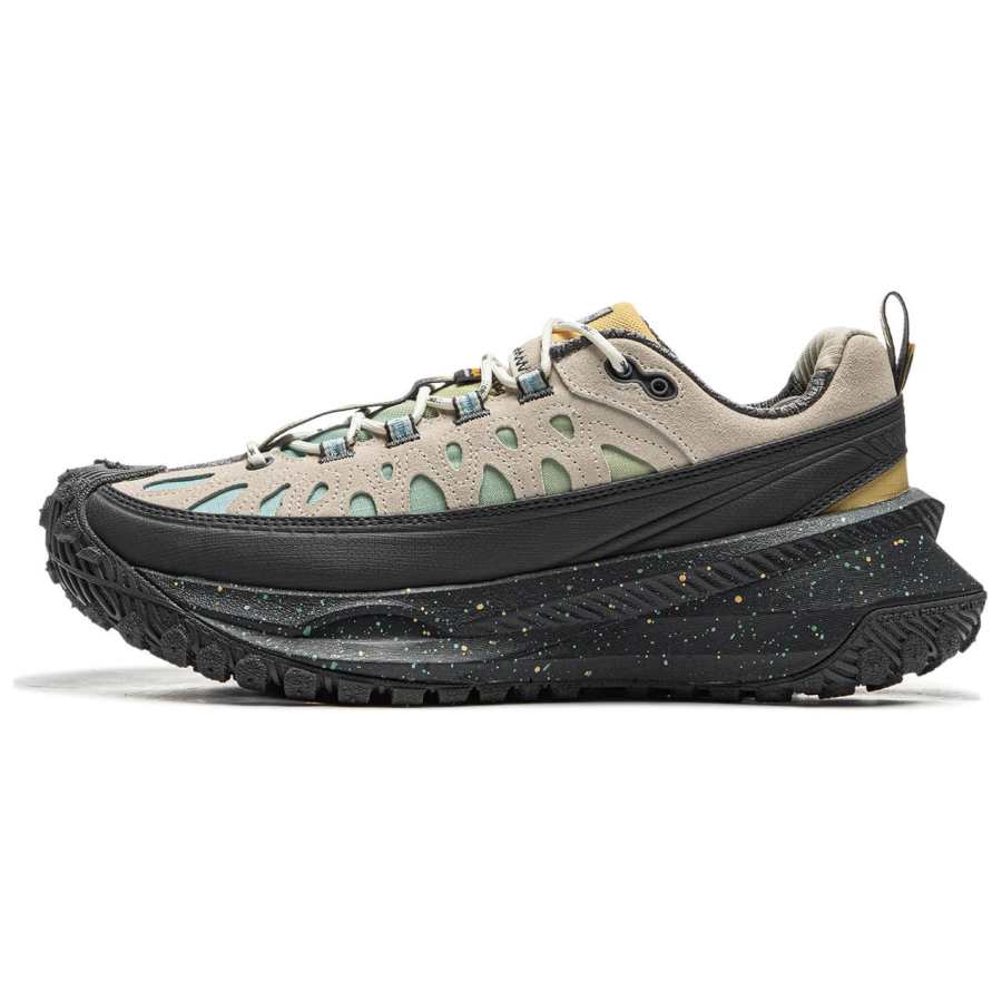 Li-Ning Li Ning Slip Resistant Abrasion Resistant Low top Casual Shoes Unisex Gray Black