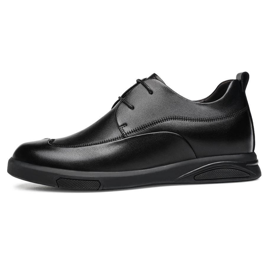 CHINT Casual Leather Shoes Men's Low Top Black