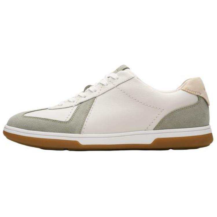 Clarks Craftravel Met Cow Leather Low top Casual Shoes Men's Beige Green