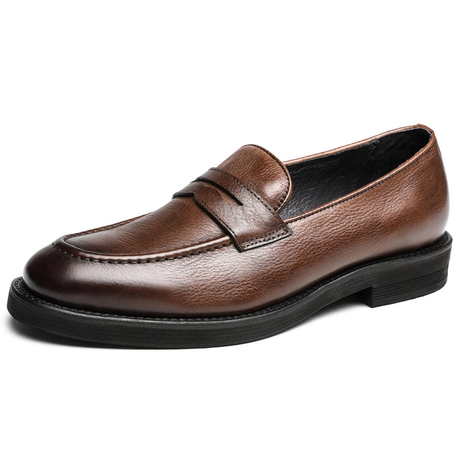 DIENGRLEY Top Grain Cow Leather Loafers Men's
