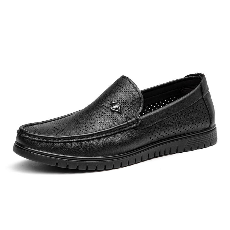 Spider King Cow Leather Casual Shoes Men's Black
