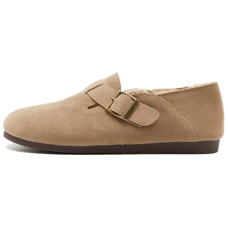 WESTLINK Pu Slip on Fleece Lined Thermal Casual Shoes 1.5cm Women's Brown