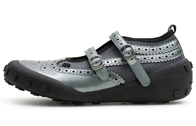 CONP CONP Mary Jane Shoes Unisex Silver Gray