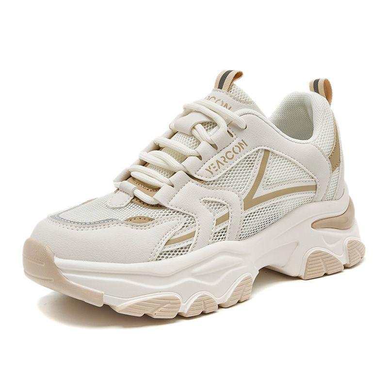 YEARCON Synthetic Leather Low top Chunky Sneakers Women's