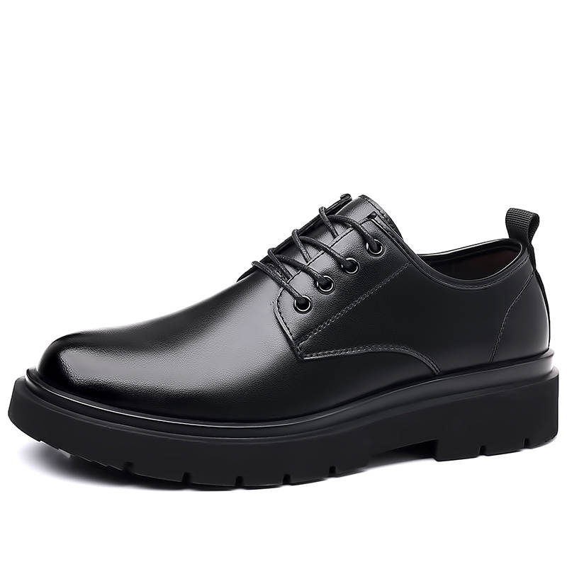 DAOTUSEN Cow Leather Casual Shoes Men's Black