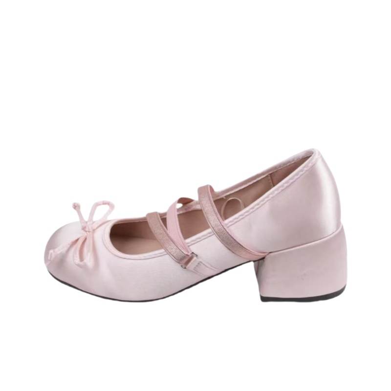 CPXO Synthetic Leather Chunky Heel Mary Jane Shoes Women's