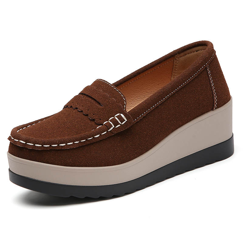 Reivantix Reivanti Microfiber Leather Casual Shoes Women's Coffee