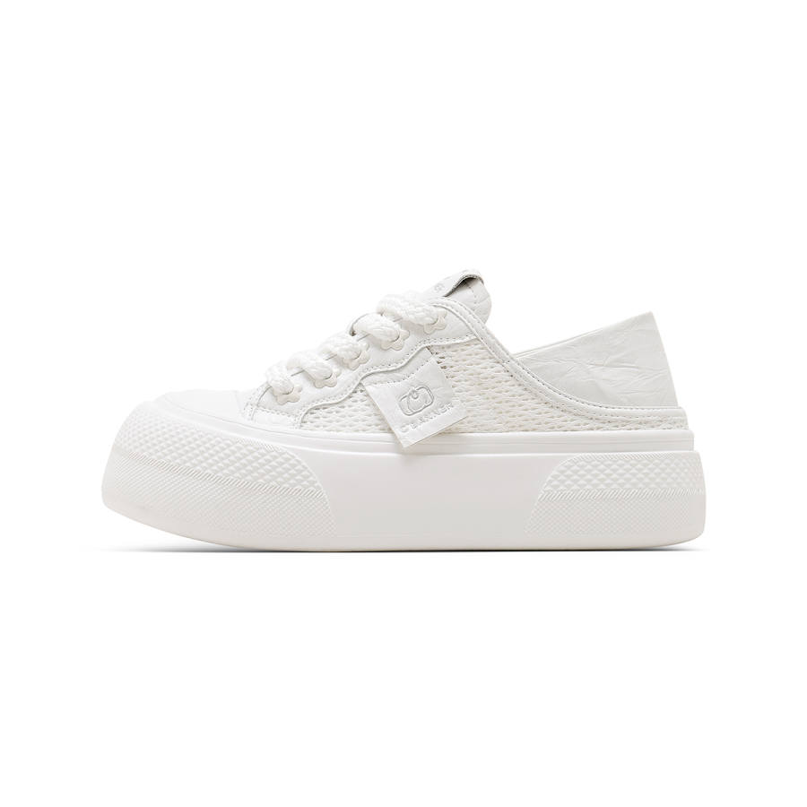 C°BANNER Fabric Low top Skateboard Shoes Women's White