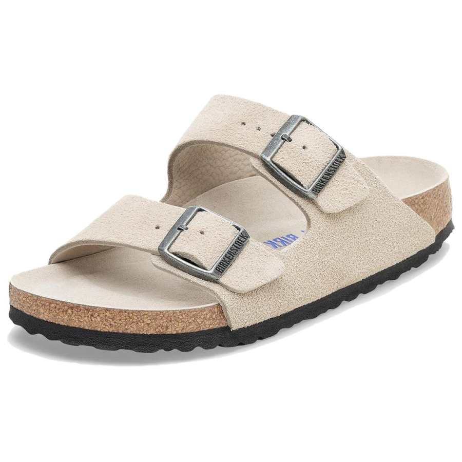 Birkenstock Arizona Birkenstock Shoes Unisex Mother Of Pearl White Narrow