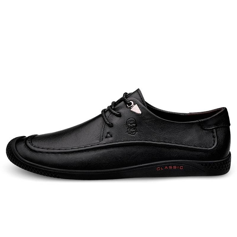 LAORENTOU Casual Leather Shoes Men's Low Top